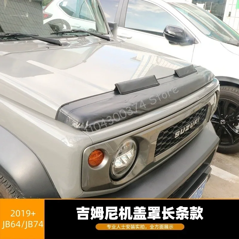 

uitable for the 2019 Jimny JIMNY long hood cover exterior modification, front engine hood protection, heat shield