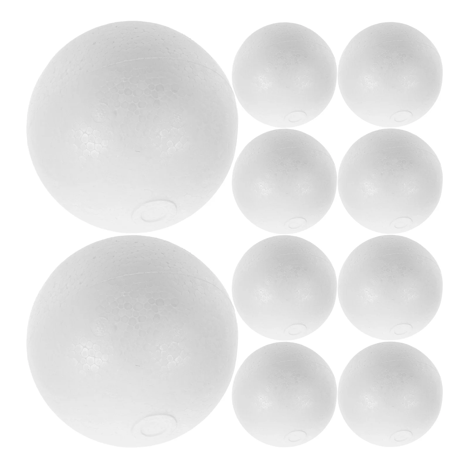 15 palline in polistirolo da 10 cm, perline rotonde in schiuma, decorazione per Natale, artigianato decorativo sfuso, fai da te, bianco, piccolo bambino