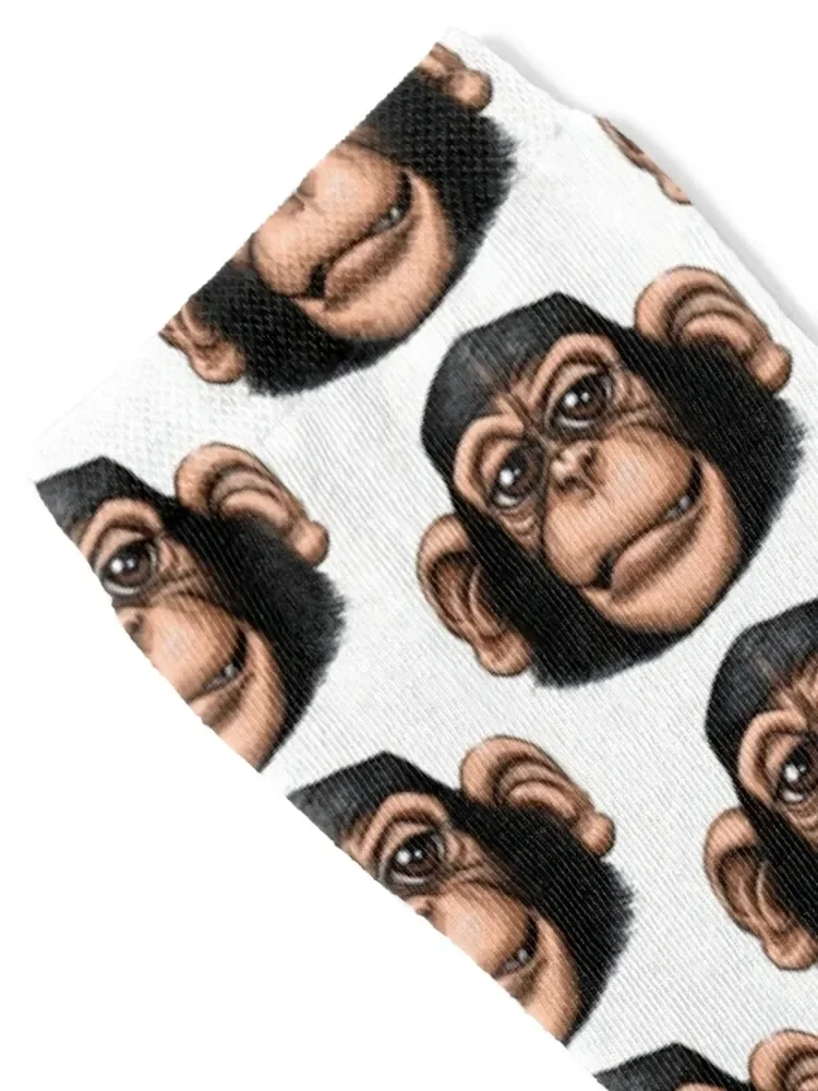 Cheeky baby chimp in colour. Socks cartoon Children's new year summer Socks Women's Men's