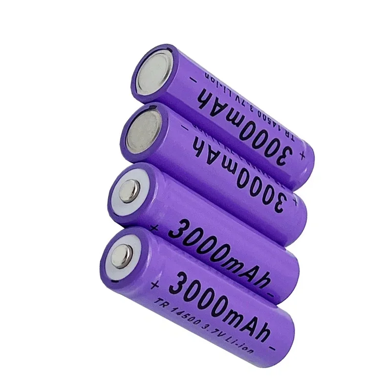 New 14500 Lithium Battery 3.7V 3000mAh Rechargeable Battery Flashlight LED Toy Free Shipping 100% best-selling product