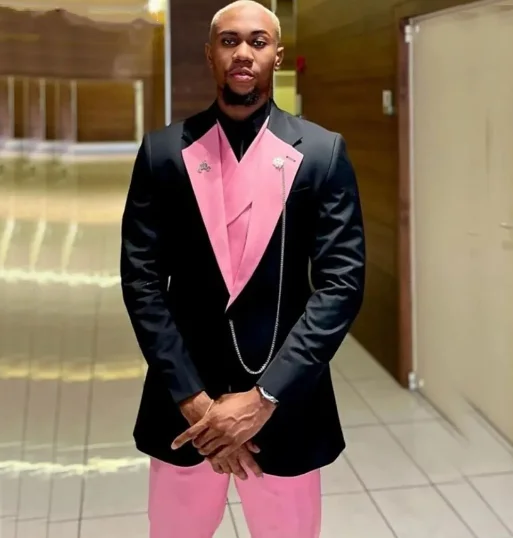 Black Pink Men Suits Wedding Prom Party Suit Single Breasted Blazer Sets Costume Homme trajes de vestir para hombre 3 Pieces