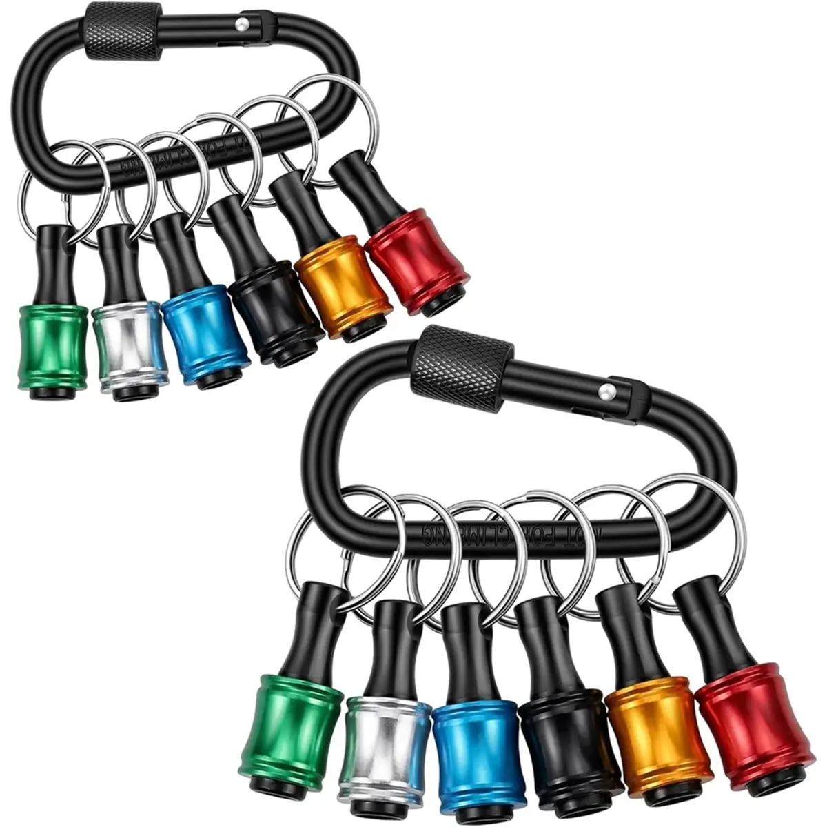 2026 New Bit Holder Keychain 2-Pack (6 Per Set),1/4