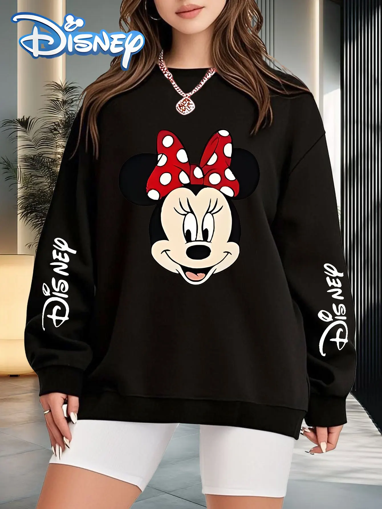 Dames Disney Minnie Mouse Heren Hoodies Paar Unisex Sweatshirt Trui Herfst Winter Fleece Oversized Jassen Sweats Tops Hoody