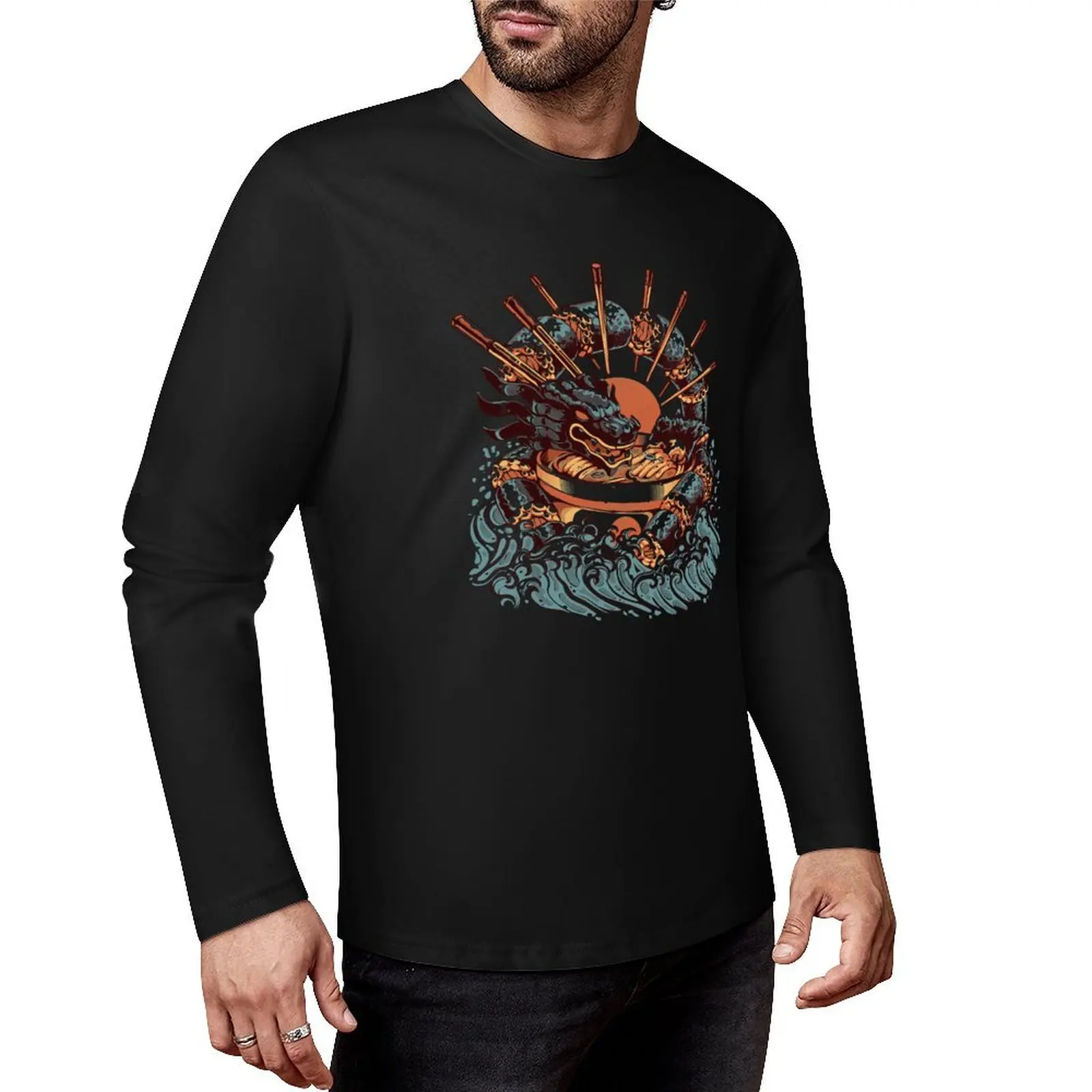 

Dragon Sushi Ramen Long T-Shirt graphic t shirts plain t-shirt custom t shirts t shirts for men cotton