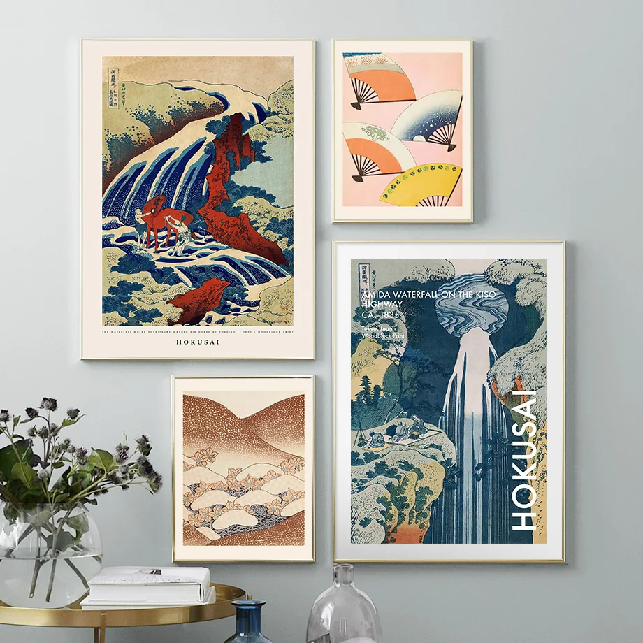 Hokusai Ohara Koson Wave Japanese Art Posters Vintage Guest Room Home Bar Cafe Decor Home Decoration Print Wall Poster Pictures
