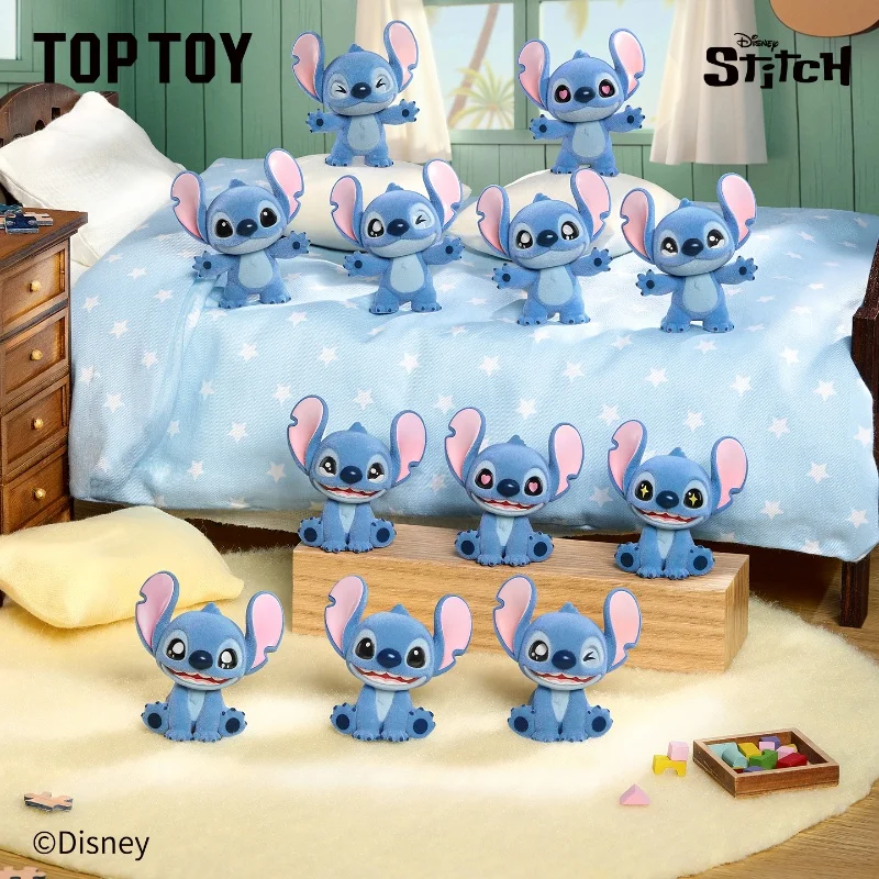 In Stock ใหม่ Toptoy Stitch Mini Fluffy Series อะนิเมะรูปกระเป๋าตาบอดน่ารักเครื่องประดับ Mystery กล่อง Flocking แนวโน้มของเล่น