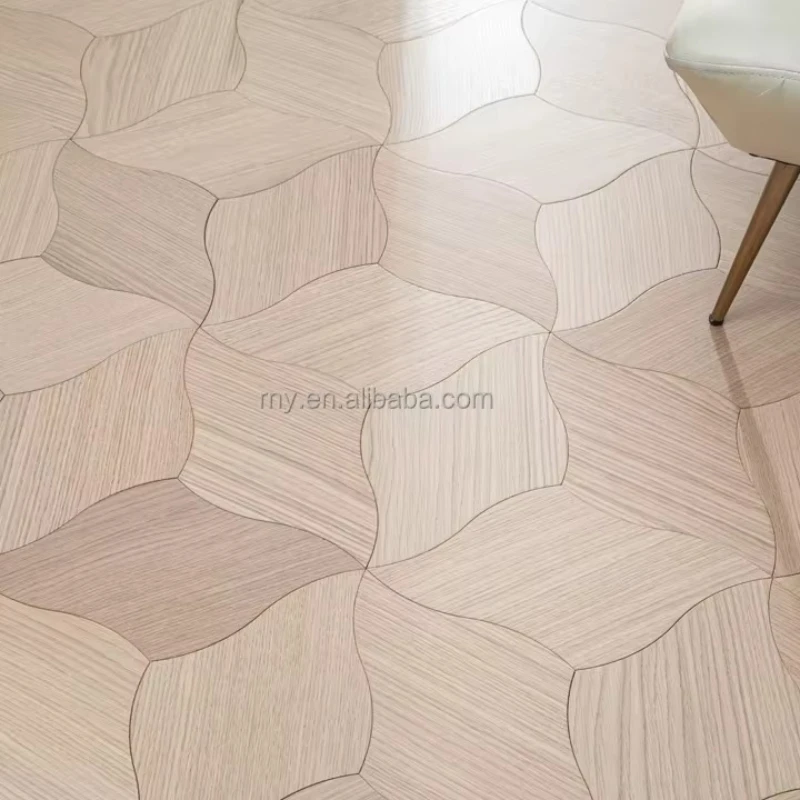 نسخة مخصصة هندسة أوراق الشجر البلوط الباركيه الأبيض البلوط الجوز العائمة جبل