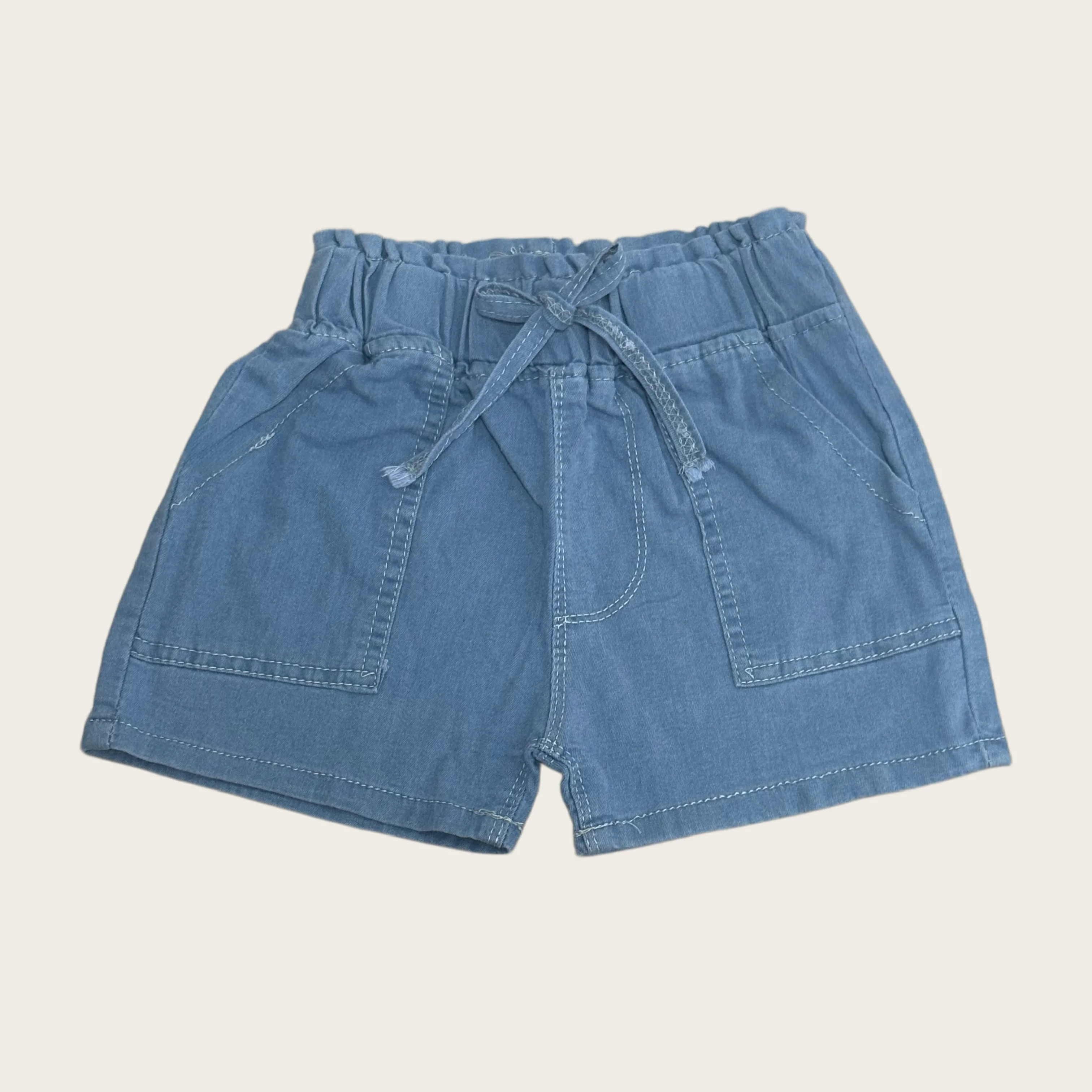 Girls Denim Elastic Waist Shorts 6