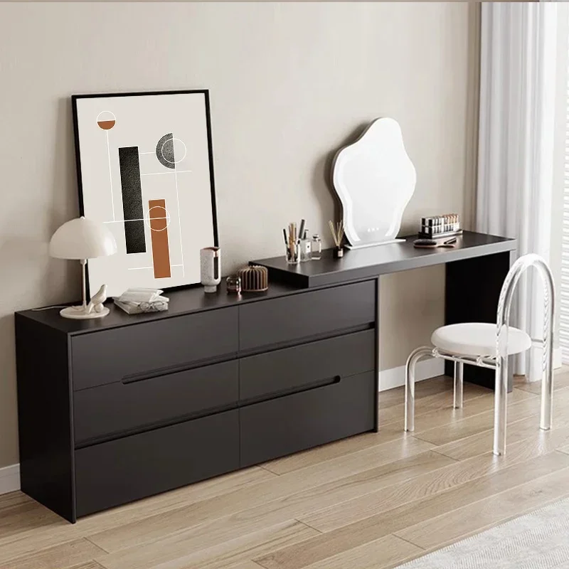 Customized dressing table, small unit, simple modern desk, bucket cabinet, integrated master bedroom, light luxury, expandable s