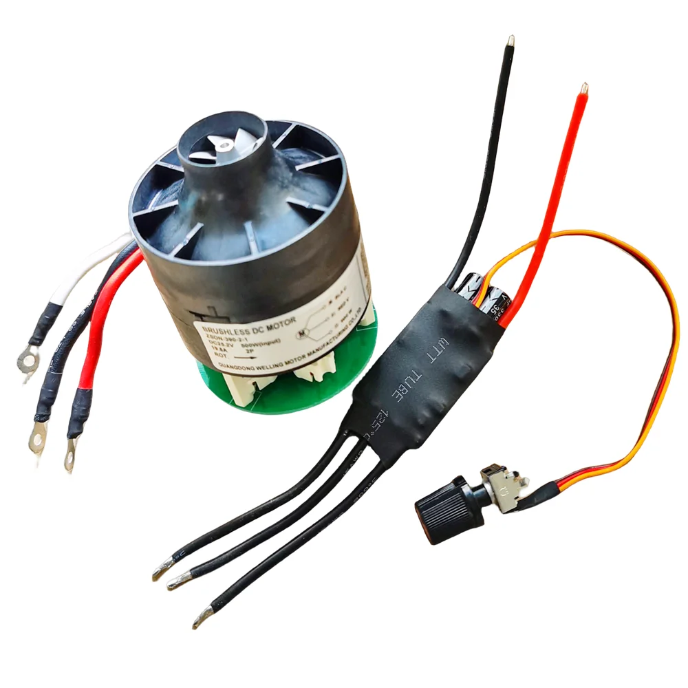 DC 24V 500W 120000RPM Ultra High Speed Power Brushless Motor Dust Suction Fan Aluminum Impeller Turbo Fan With Controller