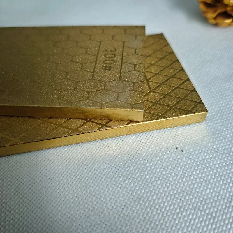 

New 200*70*8mm Large Gold Sharpening Plate with More Wear-resistant Diamond Sharpening Stone Kitchen Knife Sharpener Whetstone