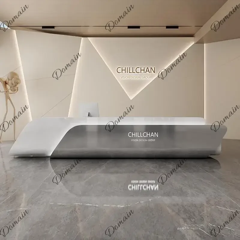 Aw Checkout Front Desk Reception Counter Modern Long Classic Reception Desks Beauty Salon Clinic Mostrador Recepcion Furniture