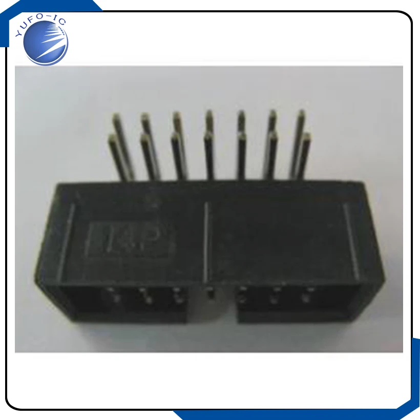 10 шт./лот, простая изогнутая игла с рогом DC3-14P, расстояние 14 футов, 2,54 мм, интерфейс ISP, гнездо JTAG