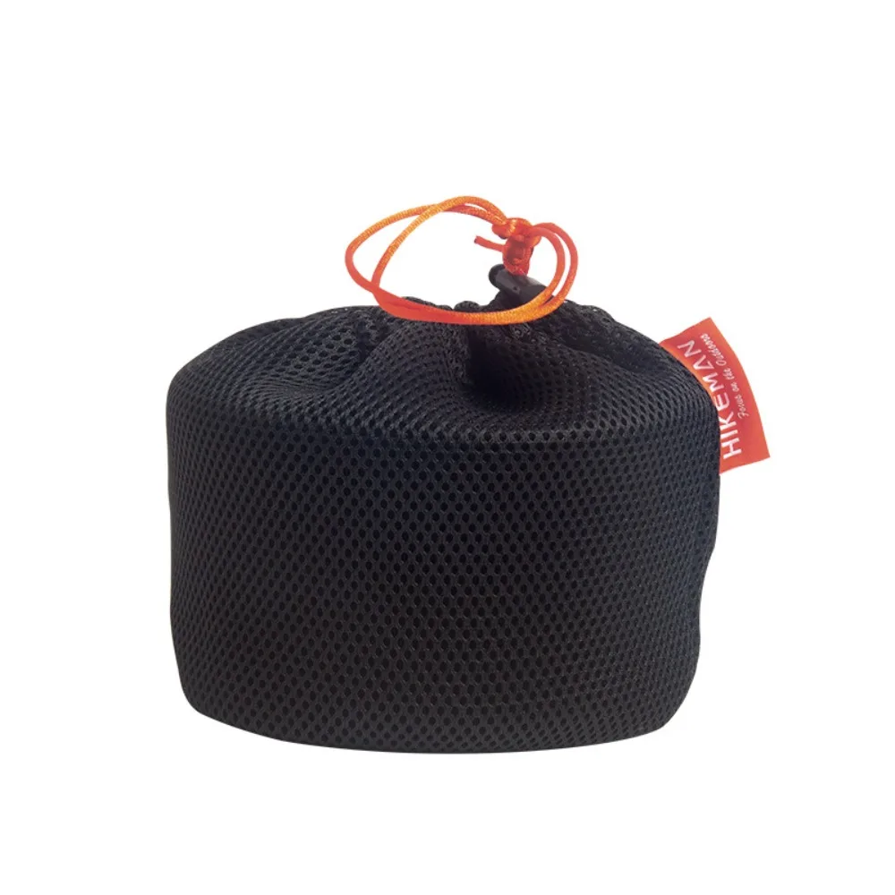 Portable Set Pot Storage Bag New Ultra Light Breathable Mesh Pouch Drawstring Buckle Mesh Fabric Tableware Bag Camping