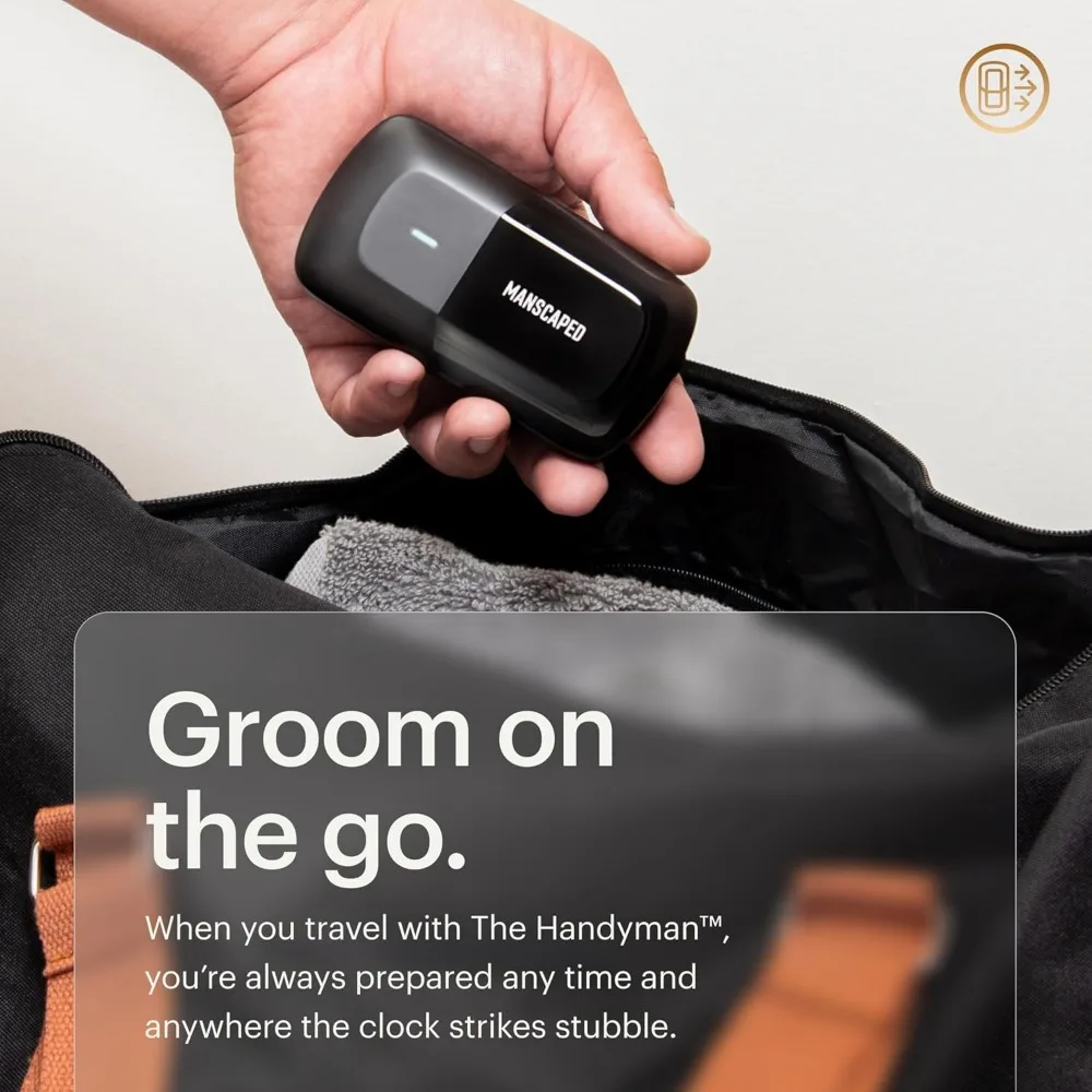 Compact Shaver Portable Men's travel facial hair beauty container, USB-C rechargeable shaver, Facial electric shaver, waterproof