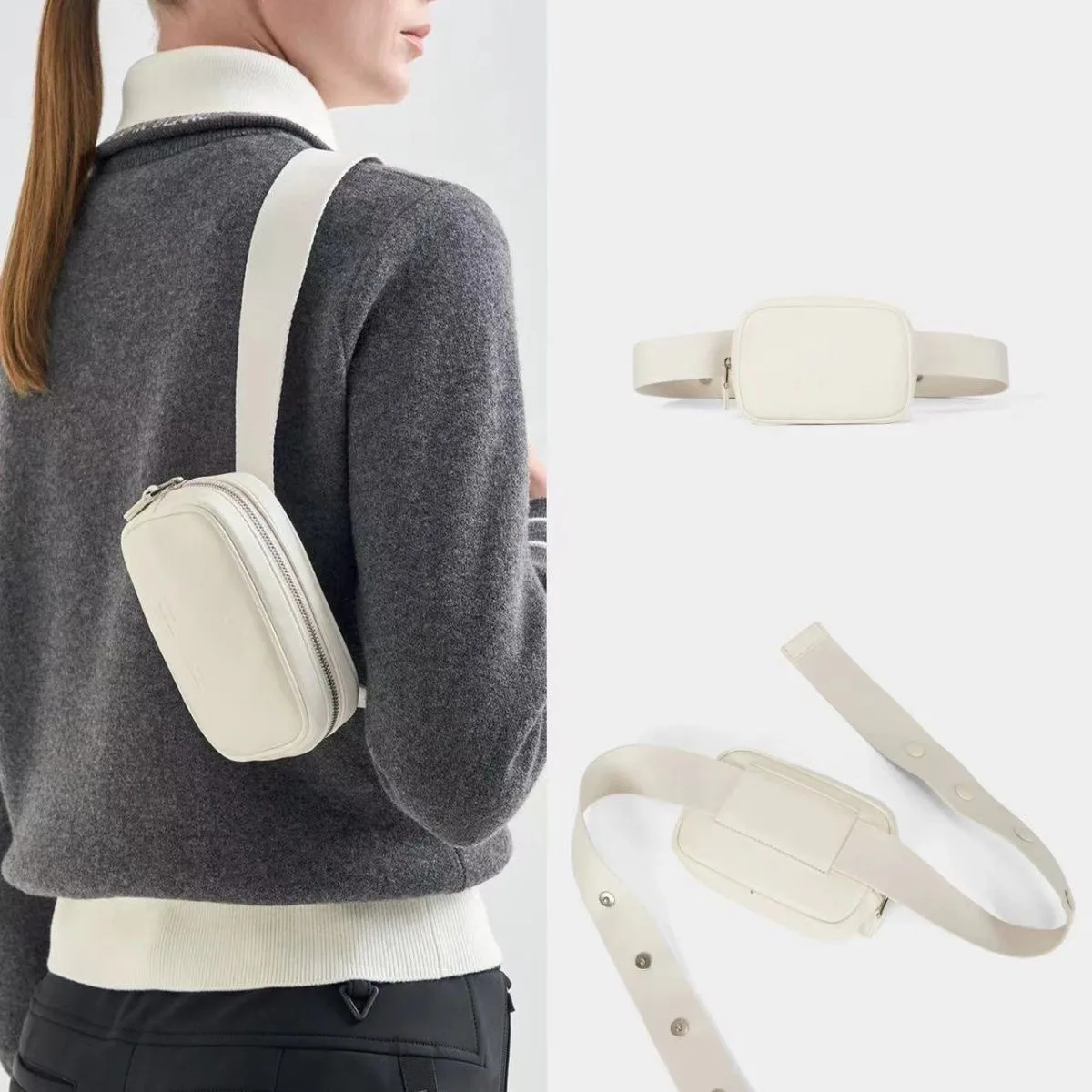 Women's golf bag Leather Fabric Korea Woman's golf Rangefinder handbag golf crossbody bag Waist bag golf Pouch Bag 골프백 캐디백