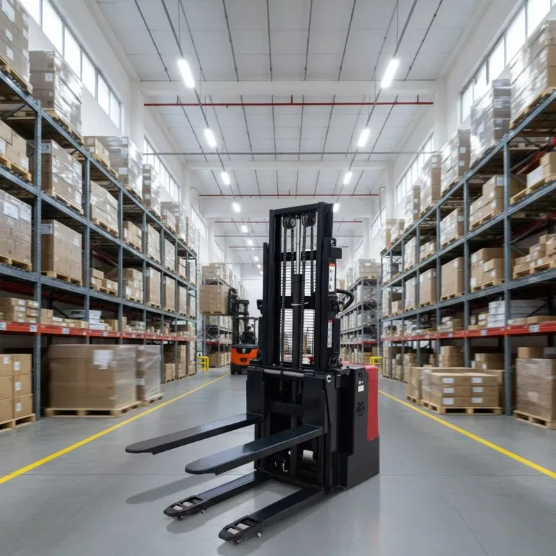 Customized 1500kg 1800kg 2000kg Electric Pallet Stacker 48V Lithium-Ion Forklift For Supermarket Warehouse Use Woerkai
