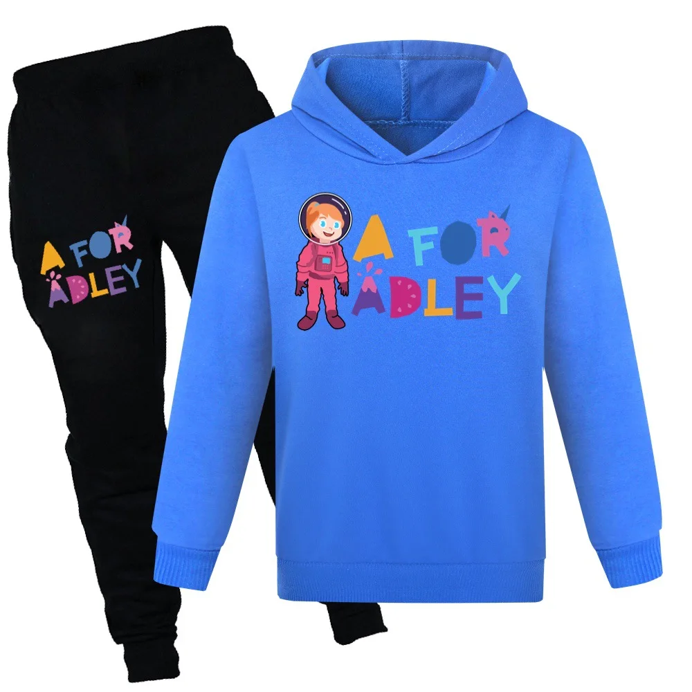 

Cartoon A for Adley Clothes Kids Spring Autumn Hoodie Sweater+trousers 2pcs Suit Baby Girl Clothing Sets Boys Sportsuits