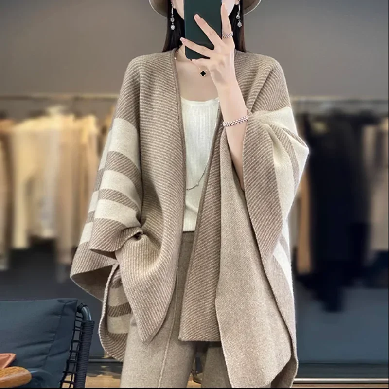 

Tailor Sheep 2023 Autumn/Winter New 100% Pure Wool Shawl Women's Knitting Versatile Comfortable Long Merino Wool Shawl Hot Sale