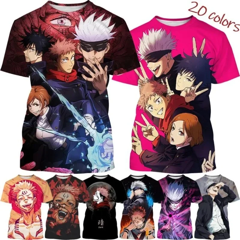 

Japanese Anime Jujutsu Kaisen 3D Printing T-Shirt Harajuku Men/Women Casual Short-sleeved T-shirt Street Cool