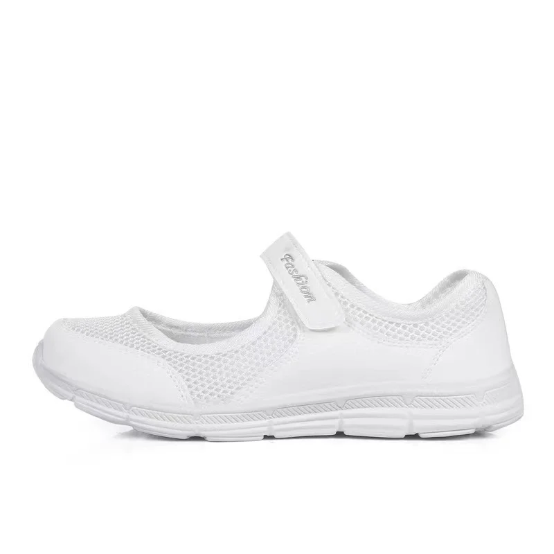 

Summer Women Casual Shoes Soft Portable Sneakers Walking Shoes Flat Soles for Women Breathable Slip on White Shoe Tenis De Mujer