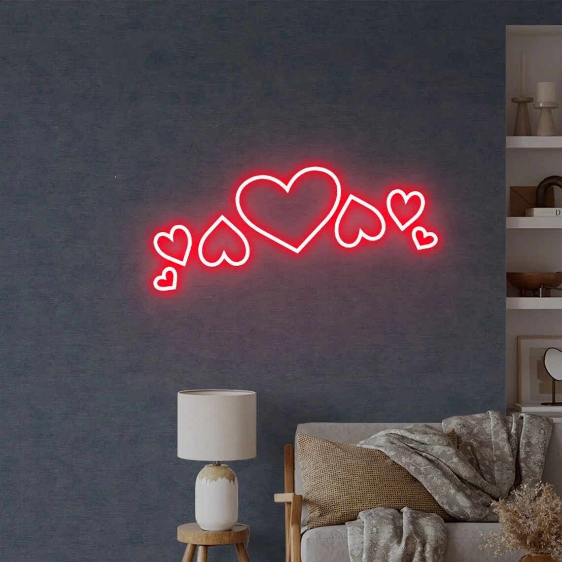 Love Heart Neon Sign Melting Heart Wedding Wall Art Hanging Neon Game Room Bedroom Man Cave Bar Club Game Room Decoration