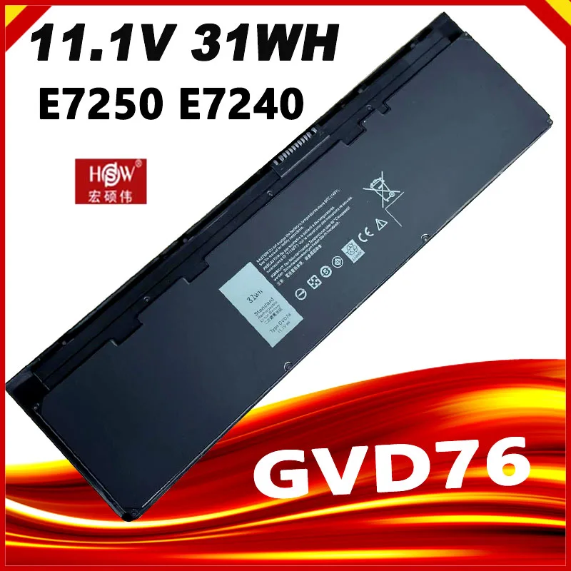 11.1V 31WH Laptop battery For Dell Latitude E7250 E7240 451-BBFW KWFFN J31N7 451-BBFX GVD76 HJ8KP NCVF0