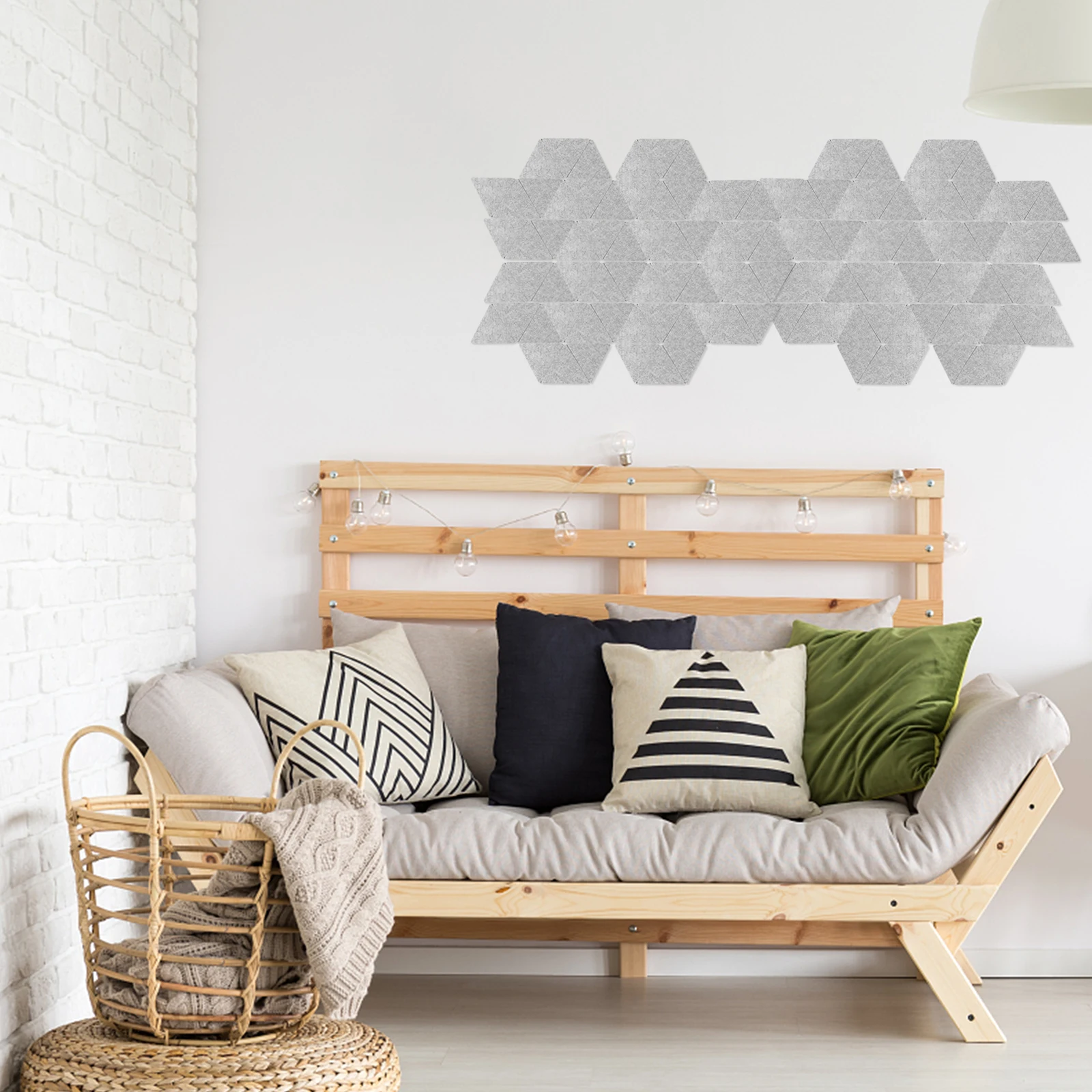 

12pcs Triangular Acoustic Panels Sound Insulation Board Adhesive Felt Grey Noise Absorbing Wall Panels For Bedroom Home Office