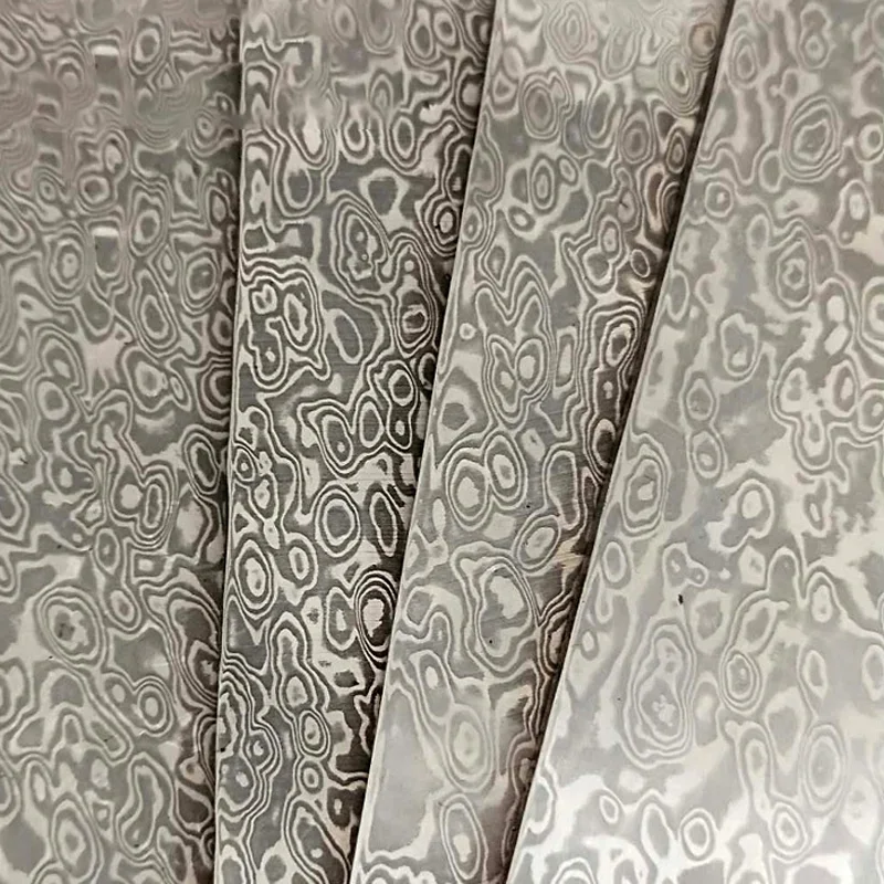 Dropship kute kęsy noża ze stali damasceńskiej produkcja noży surowiec stal kanapkowa DIY puste miejsca części do narzędzi barowych 200x30x3mm