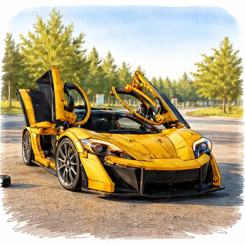 3893 ELEMENTÓW Nowy Techniczny Zestaw Klocków P1 42172 1:8 Super Samochód Wyścigowy Model do Składania Zabawki dla Dzieci Prezent na Urodziny