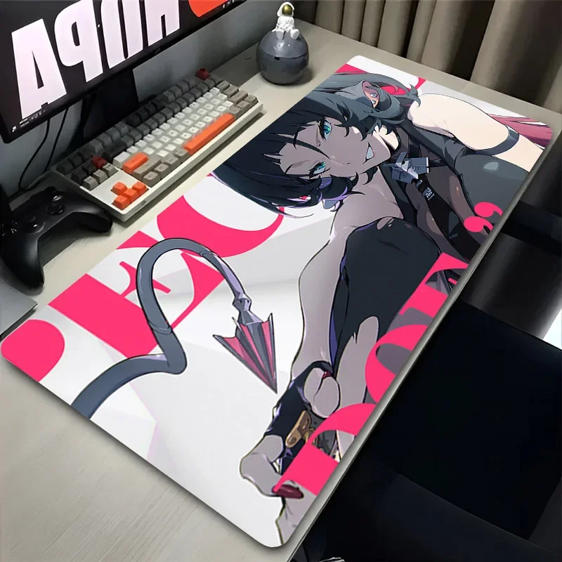 لوحة ماوس Zenless Zone Zero Jane Doe Anime لطيفة بطباعة عالية الدقة، سجادات ماوس كمبيوتر كبيرة ممتدة للوحة المفاتيح والمكتب #3