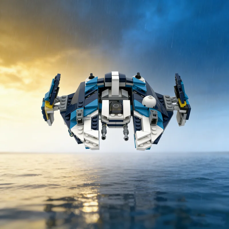 

235pcs MOC Plo Koon S Race Interceptor Alternate Star Battle Model Building Blocks Architecture Toy Christmas Gift Education