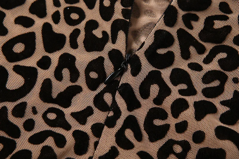Active Leopard Print O-neck Bodycon Jumpsuit Women 2025 Spring Sexy Night Club Party One Piece Overall Rompers Outfits