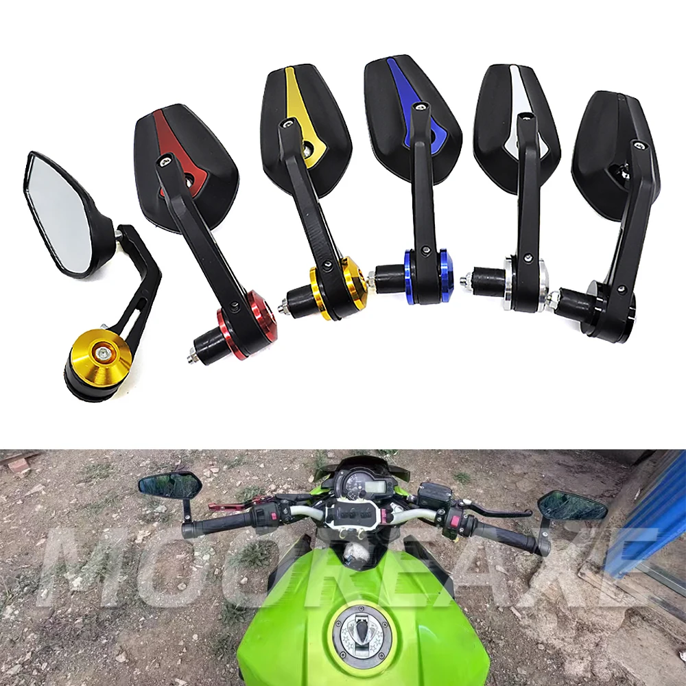 

Motorcycle Mirror Motocross 22mm 7/8" Handlebar End Mirror Universal For CFMOTO VOGE 525 Kawasaki Z750 ER6N Honda Side Mirrors