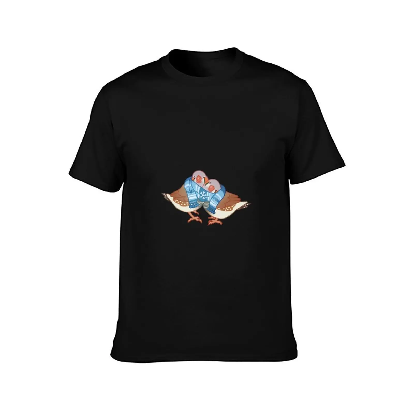 Cozy Zebra Finches T-Shirt Graphic Print Short Sleeve T-Shirt