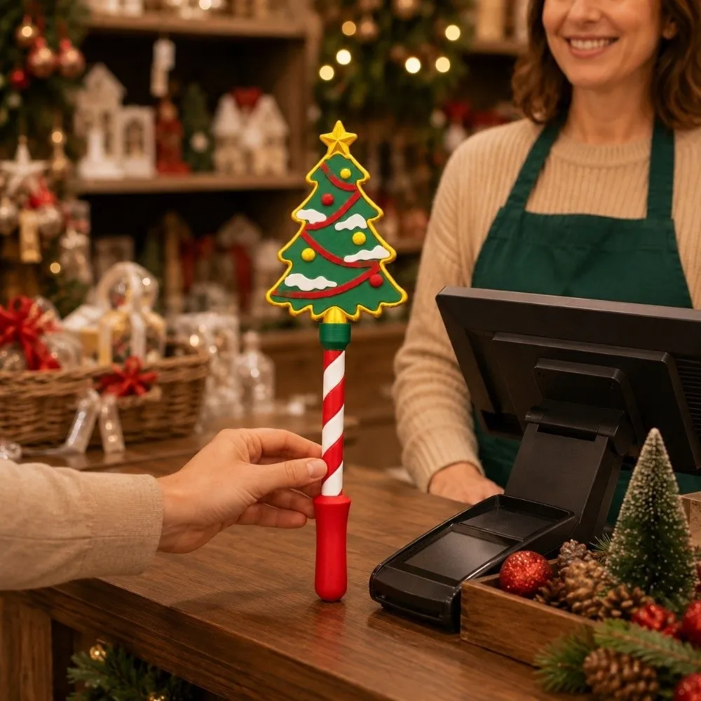 Creative Christmas Payment Magic Wand Christmas Tree Convenient Checkout Contactless Payment Sleeve Lightweight Portable