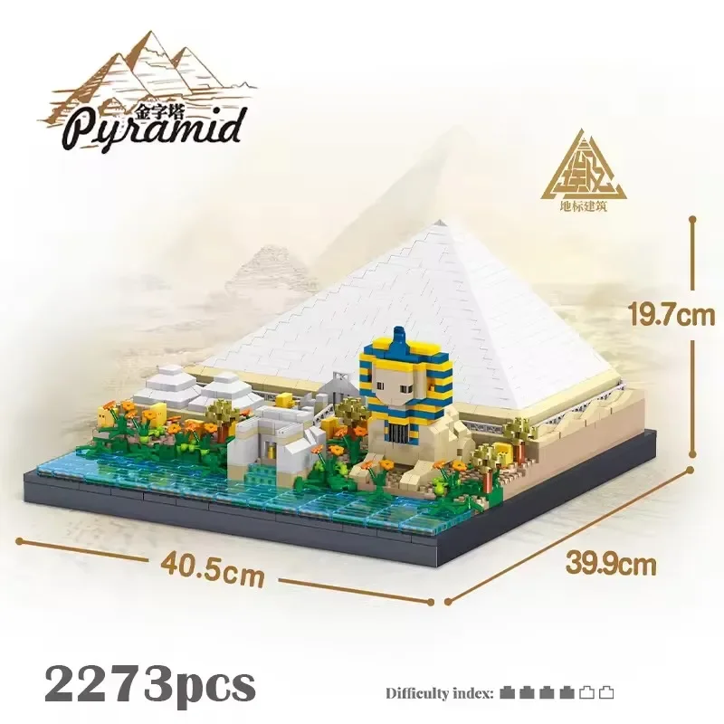 MOC Creatieve Expert Art Model Bouwstenen Egypte Piramide Sphinx Architecure Bricks DIY Monteren Puzzel DIY Speelgoed Kinderen Geschenken