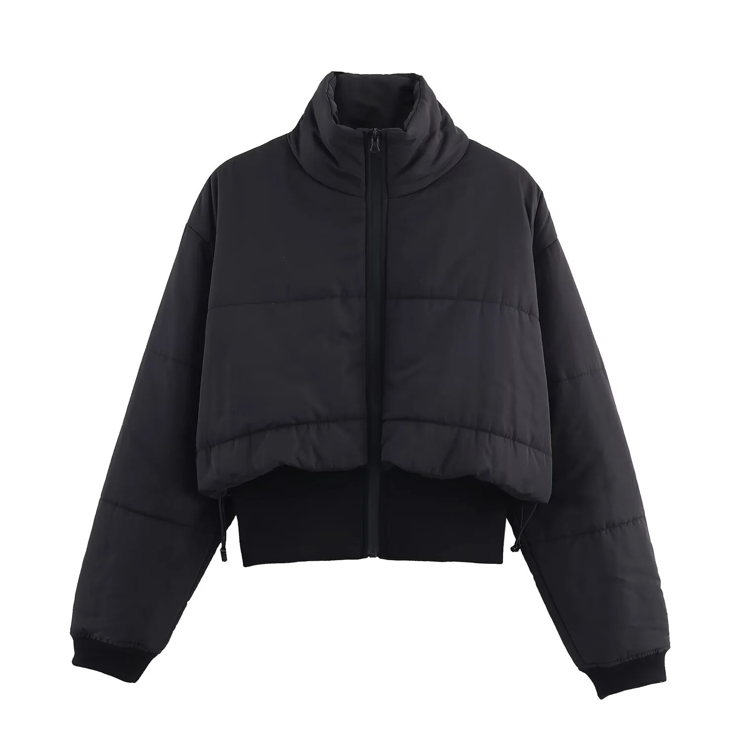 

Осень 2023, новый продукт, женская повседневная модная дизайнерская хлопковая куртка с коротким воротником-стойкой и длинными рукавами