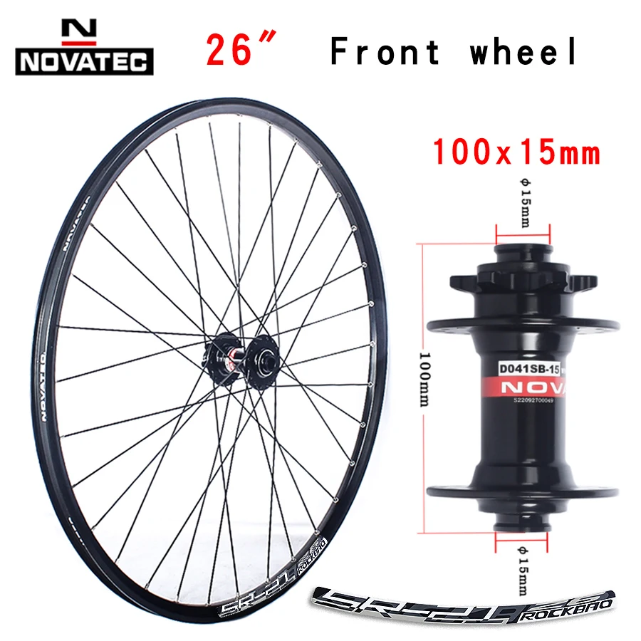 Novatec 26/27.5/29 inch mountainbike wielset D041/D442 15X100/110 12X142/148 7-11 speed 32H schijfrem Thru MTB fietswiel