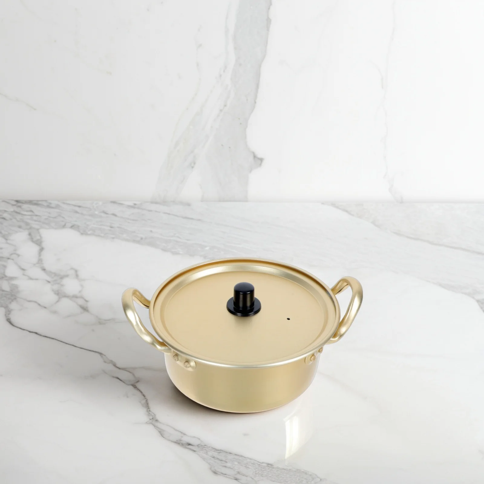 

1 комплект, бинауральная алюминиевая локшина с антипригарным покрытием, сковорода для супа рамэн, двойные уши, кастрюля для нагрева лапши быстрого приготовления, портативная кастрюля в корейском стиле