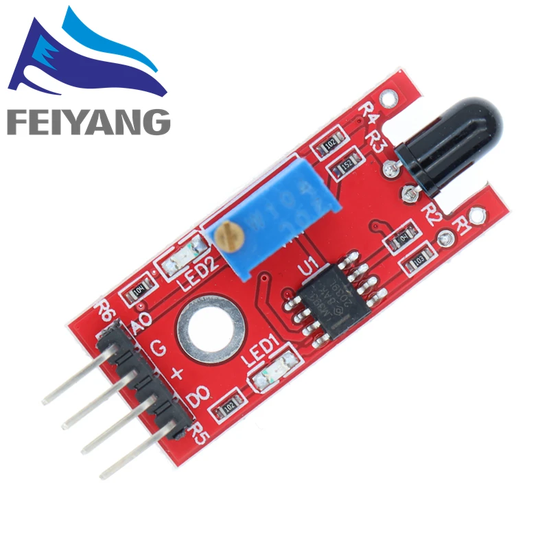 New 4PIN KY-026 Flame Sensor Module IR Sensor Detector Module Temperature Detecting Suitable