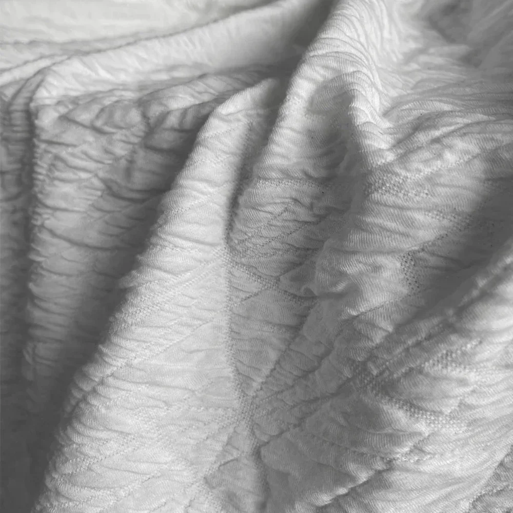 

Супермягкая эластичная жаккардовая ткань для плиссированных сумок, платьев, дизайнерской одежды, швейных материалов, ткани на метры