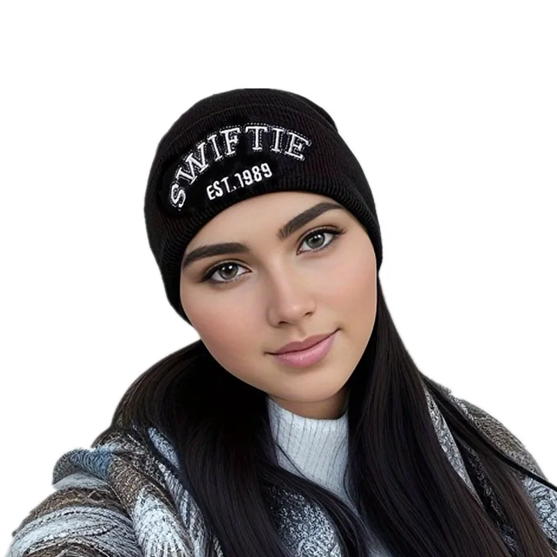 Unisex Winter SWIFTIE Embroidered Beanie,  Swiftie Pop Culture Warm Knit Beanies