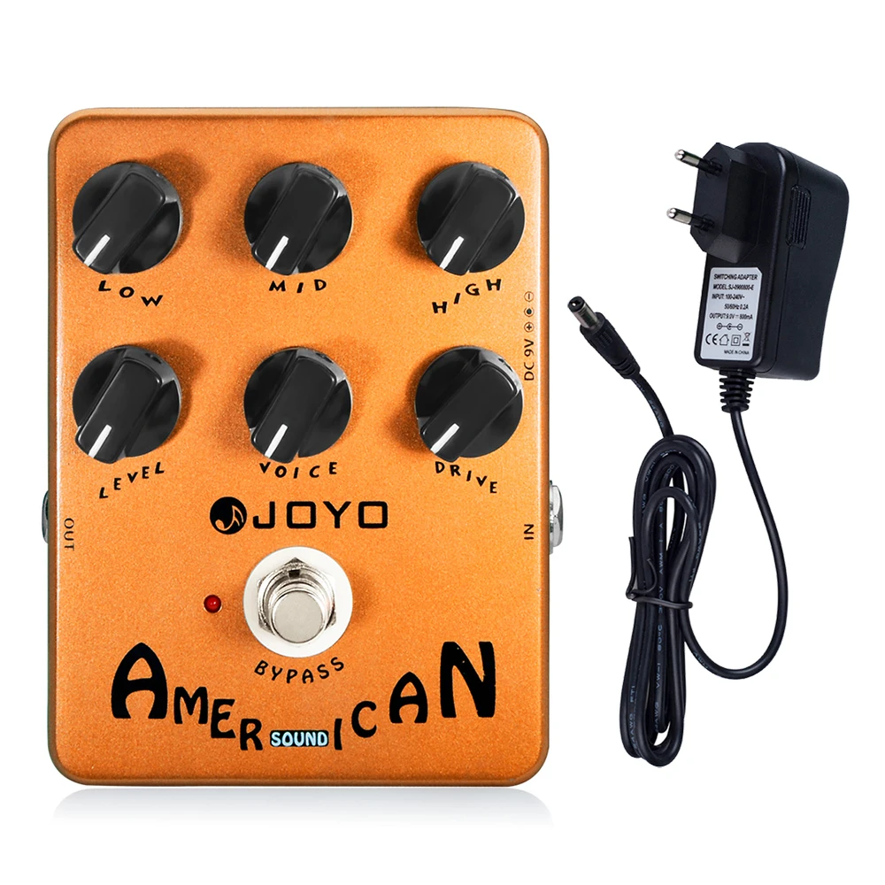 JOYO JF-14 AMERICAN SOUND Buizenversterker Simulator Preamp Pedal Ingebouwde Kastsimulatie 6-knopsbediening voor elektrische gitaar