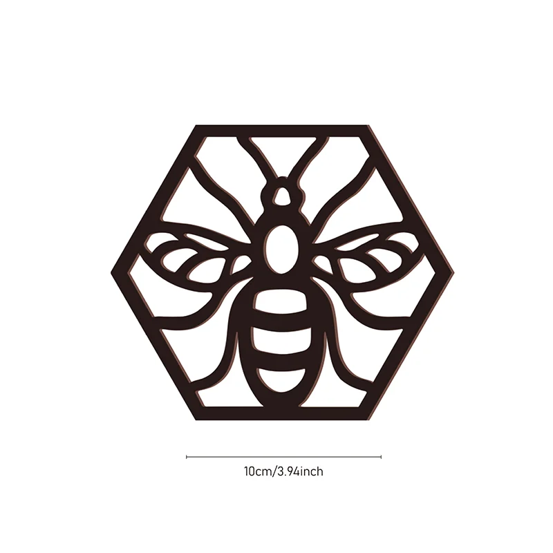 Artigianato in legno decorato a nido d'ape esagonale per pareti domestiche Decorazioni da cortile Pendenti scavati