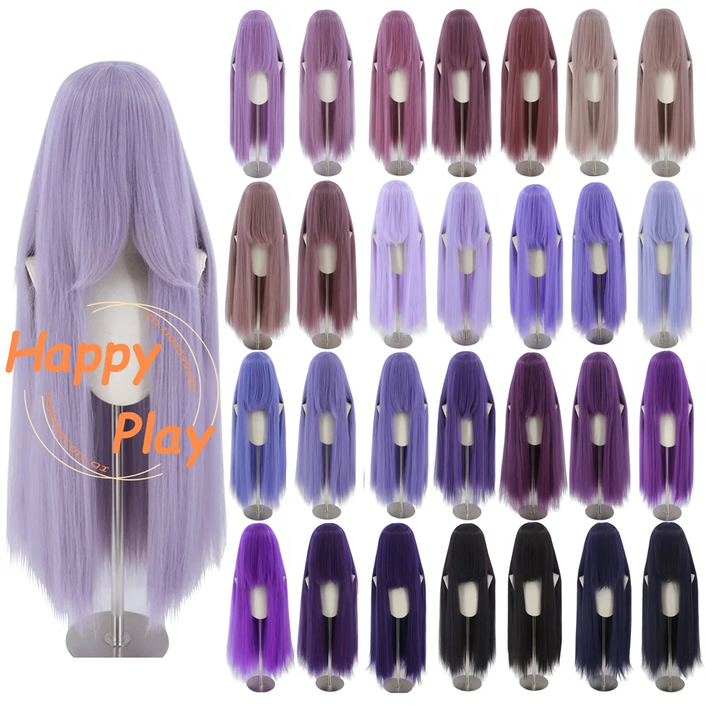 

Synthetic High Quality 40" 100cm Cosplay Wig With Bangs 500g Thick Volume Basic Long Heat Resistant Hair For Women Cosplay Wigs