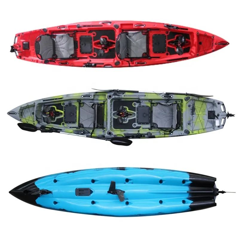 2023 New pedal driven Kajak 2 person 14 foot 600 pound kayak with fishing pedals, Viking fin pedal kayak with 2 seats