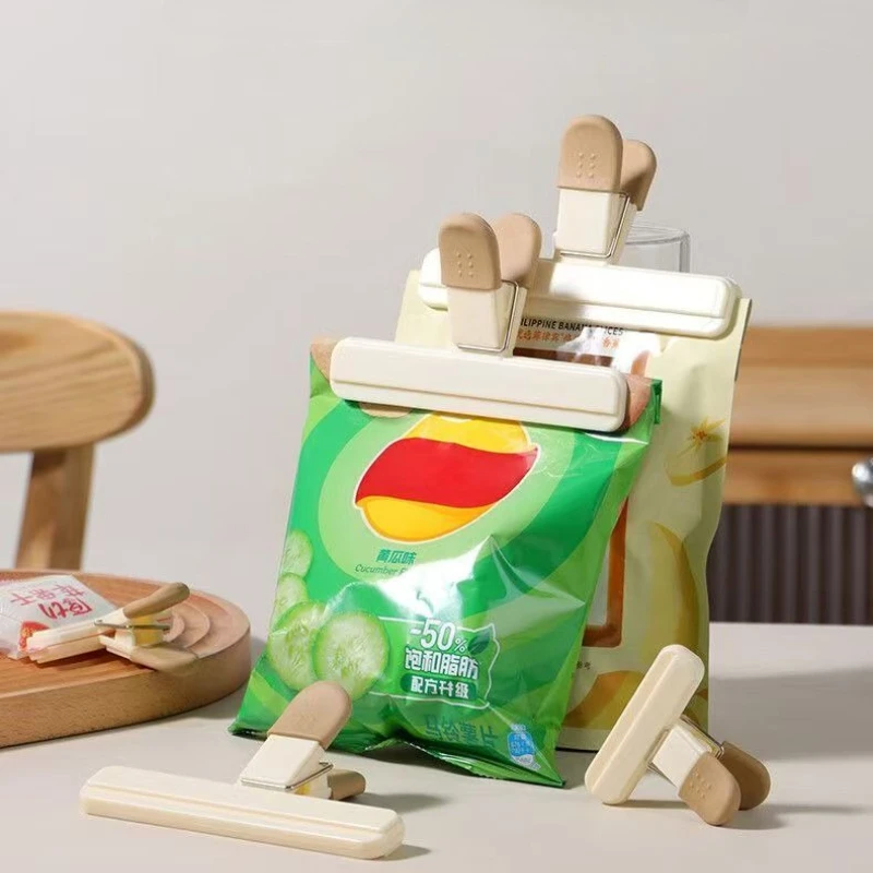 1/2pcs Portable Sealing Clips for Food Bags Plastic Kitchen Tool Keep Coffee/Bread/Chips/Snacks Fresh
