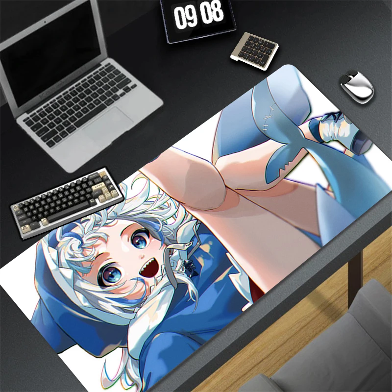 Computer Gaming Accessories Cute Mousepad Office PC Mouse Pad H-hololive Gawr Gura Keyboard Pad Desk Decoracion Anime Desk Mat