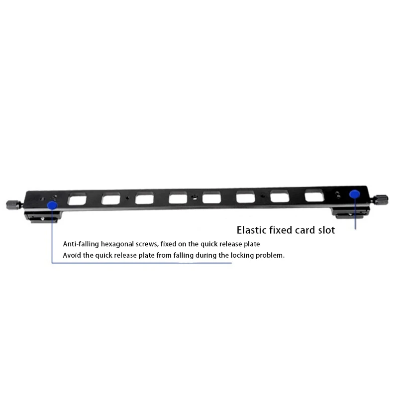 480mm Universal Lengthened Metal Quick Release Plate Slide for Tripod Ball for Head Camera, Strong Bearing Capacity